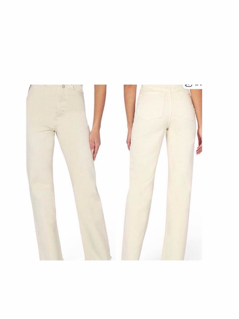 WeWoreWhat Cream Denim Pants